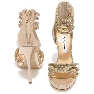 Nina Rhinestone Dress Sandals