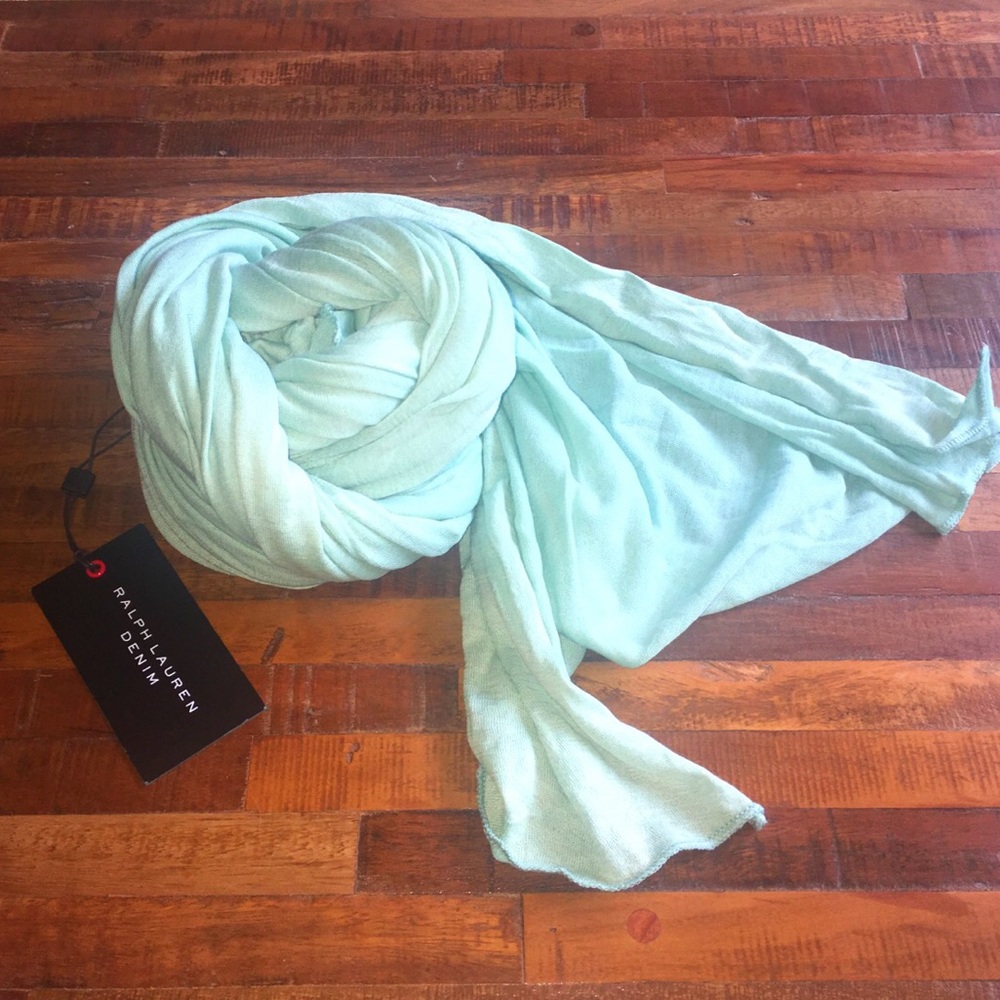 Ralph Lauren seafoam scarf- NEVER WORN