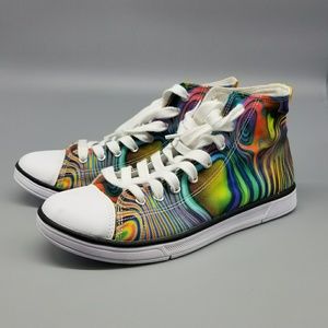 Rainbow Textile Rave Hightops