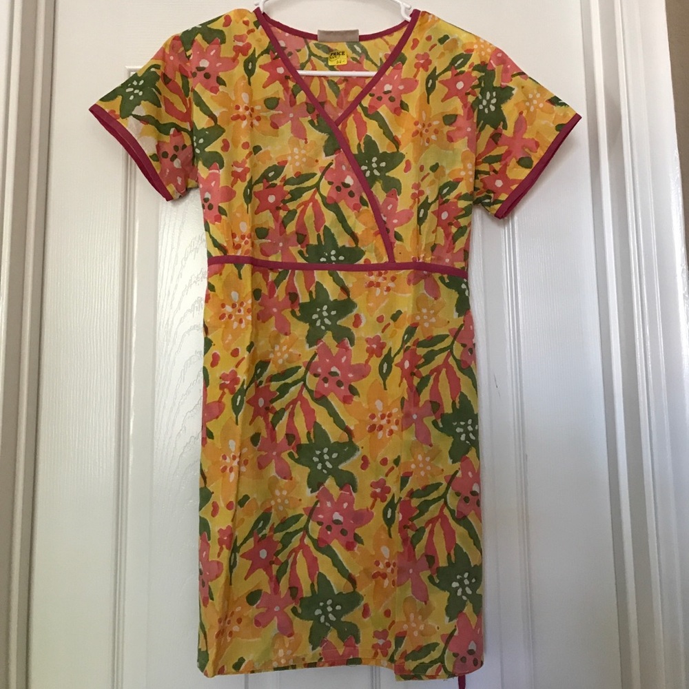 NEW Yellow Printed Cotton Kurti (K44)