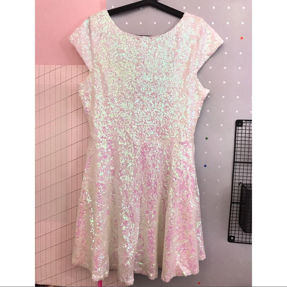 Allover Sequin Skater Dress