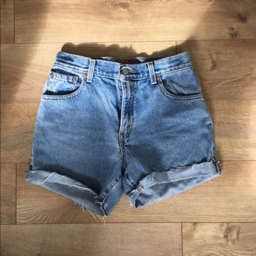 Levi's high waisted cut off shorts