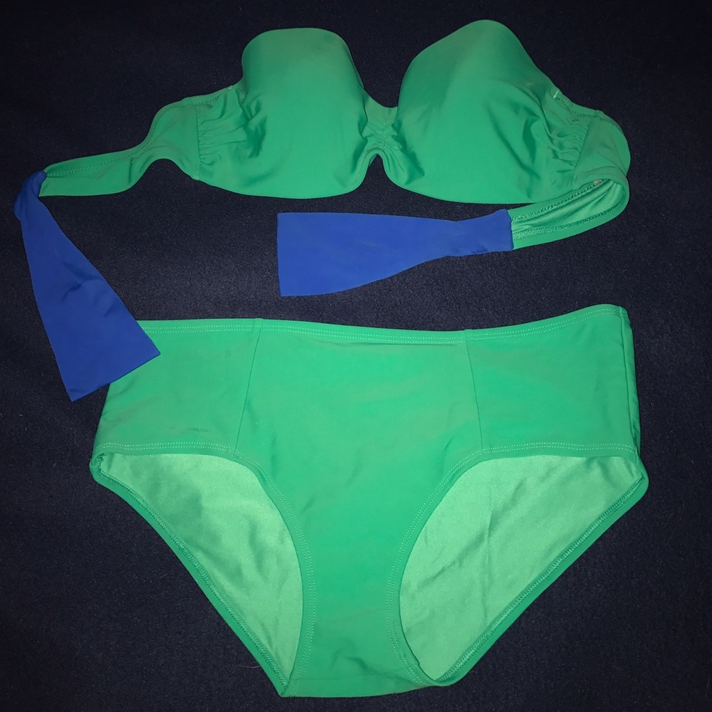 Aqua and royal blue aerie 2 piece