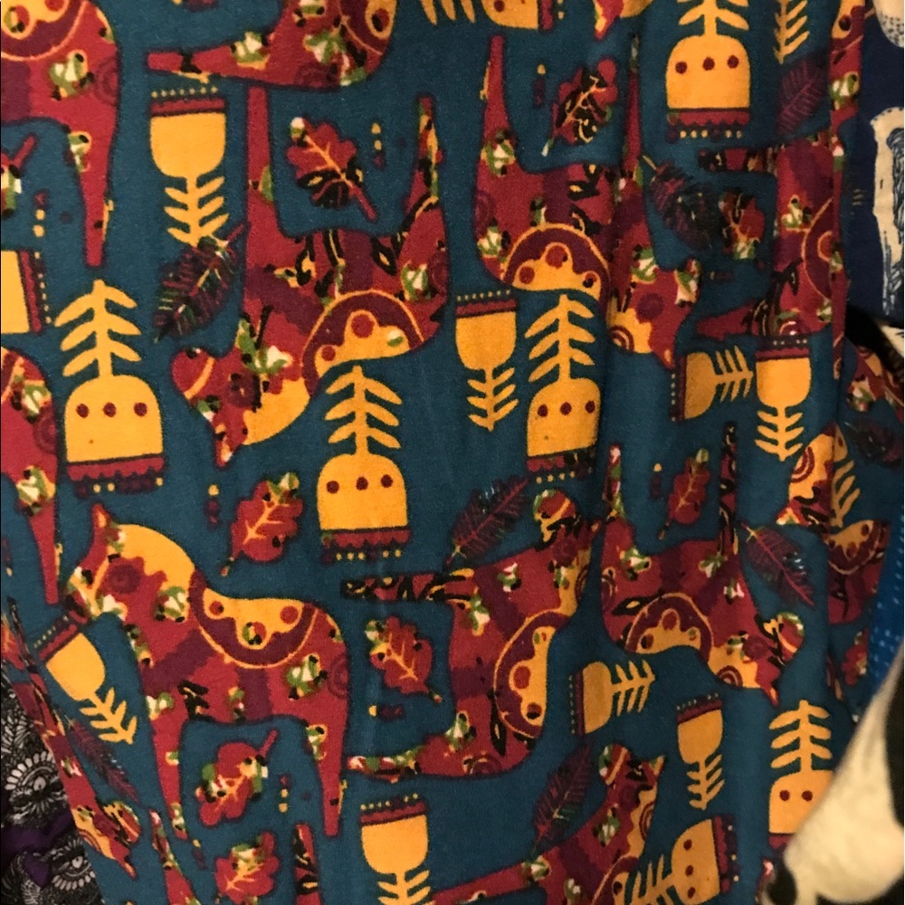 Lularoe tc Day of the Dead Horse Leggings