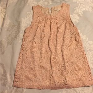 Lace natural color top