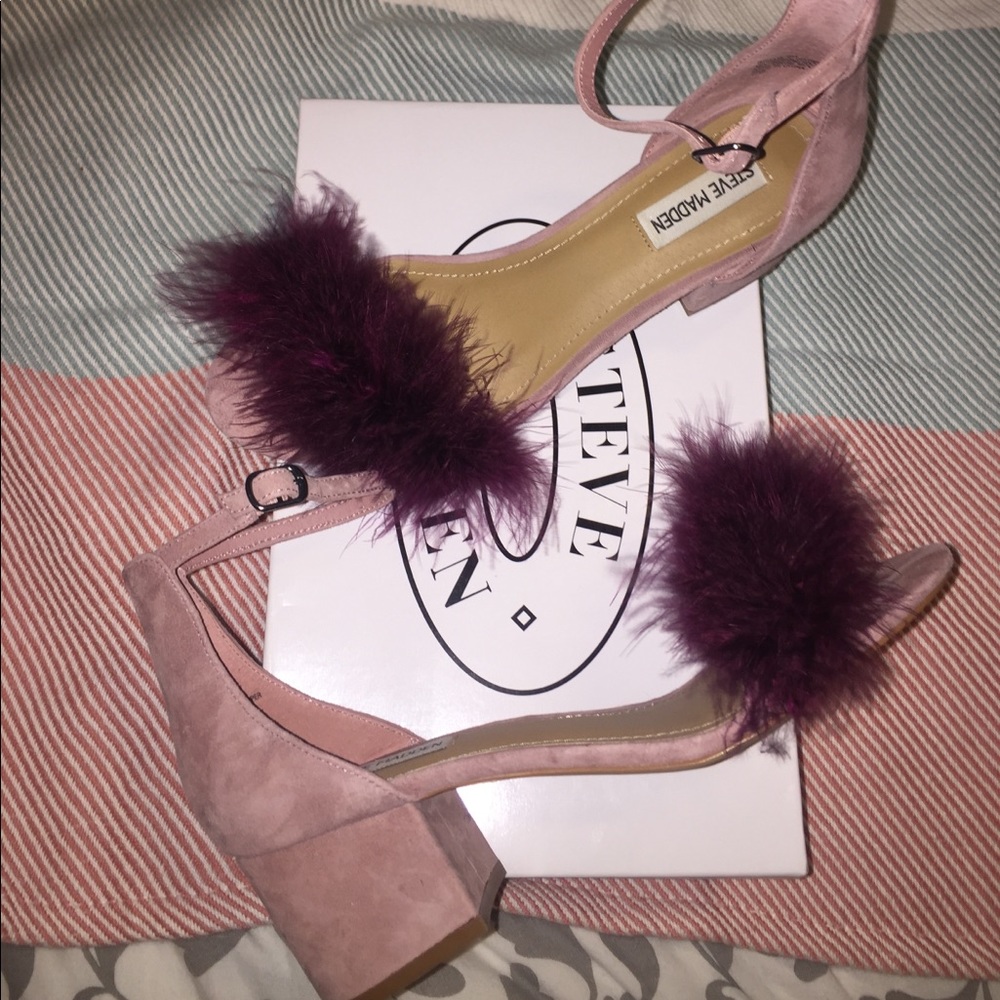 Steve Madden open toe block heels