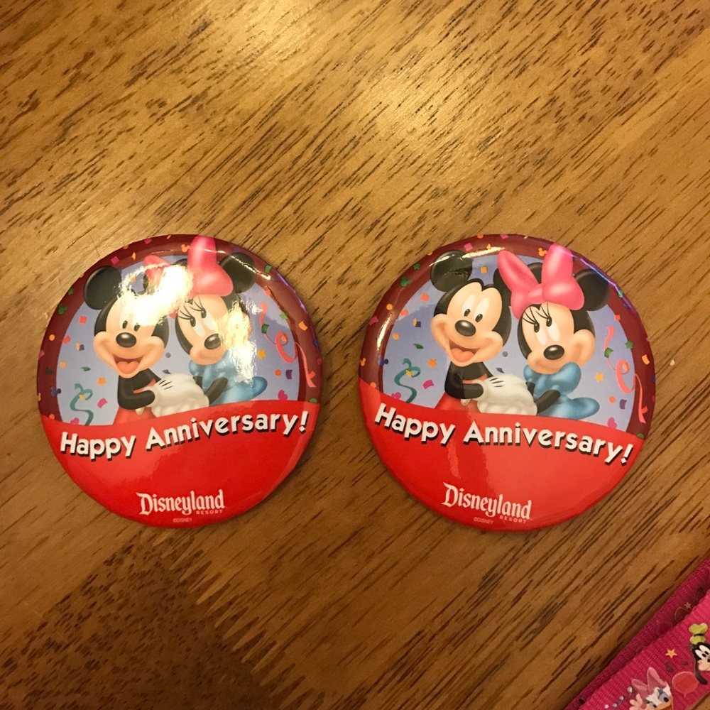 Disney Anniversary Button Pins
