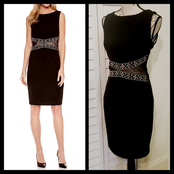 NWT Stunning Sleeveless Embellished Black Dress - Picture 2 of 7