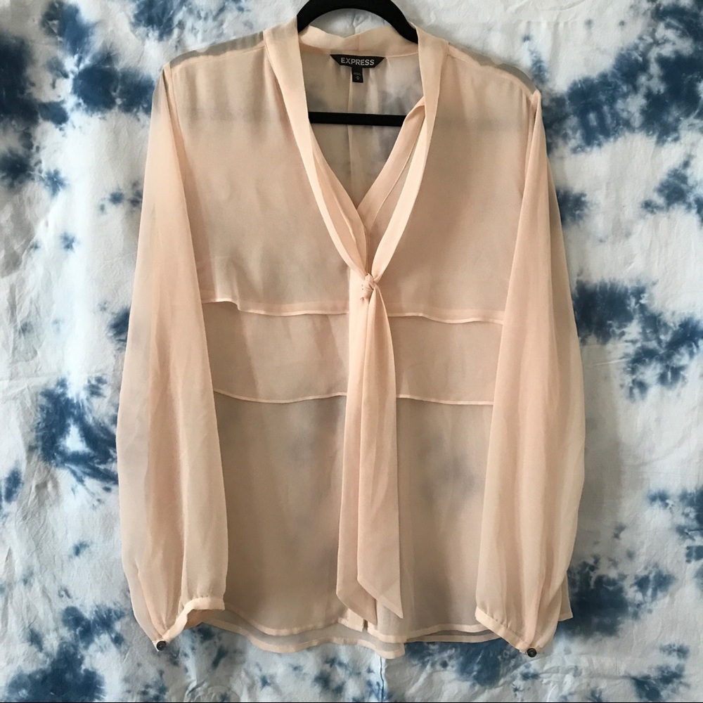 EXPRESS dusty rose button down blouse