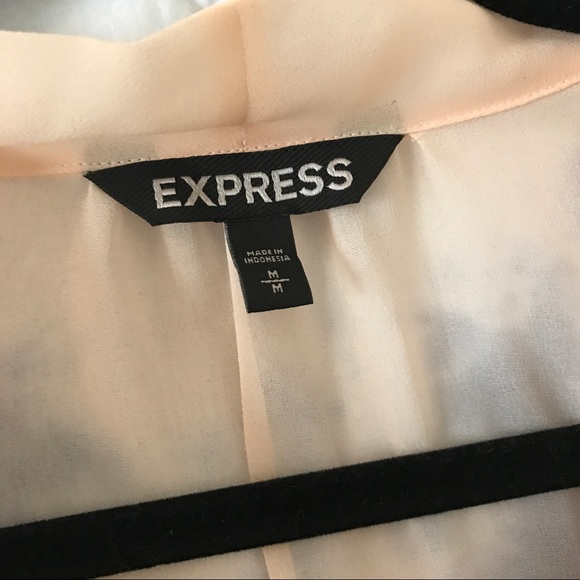 EXPRESS dusty rose button down blouse - Picture 2 of 3