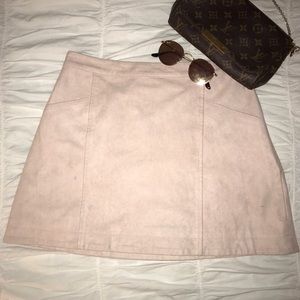 SUEDE BLUSH PINK MINI