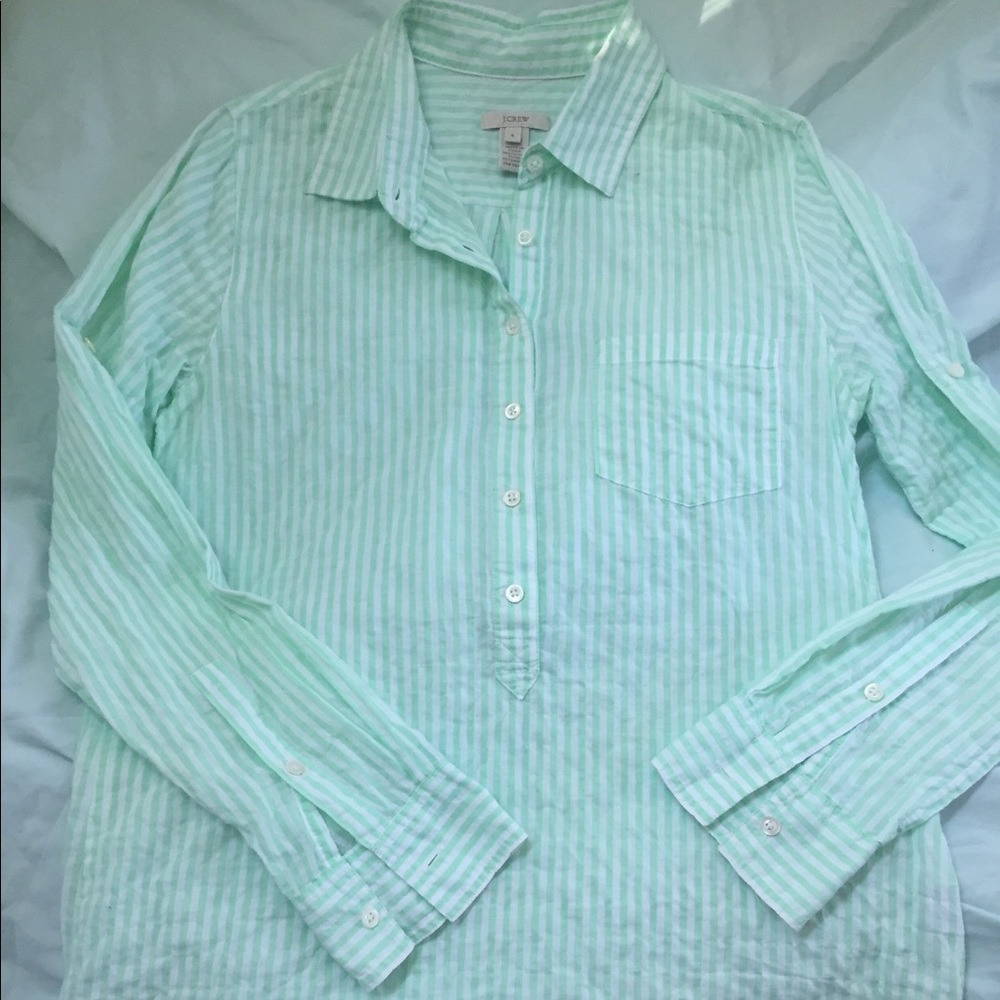 J. Crew Seersucker Tunic