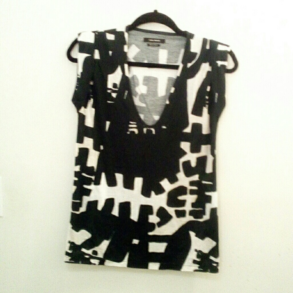 Isabel Marant black, cream patterned t-shirt sz XS
