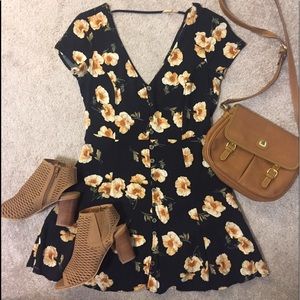 Floral sundress with yellow flowers