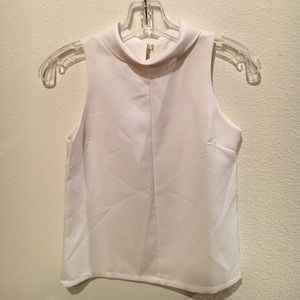 Galmorous Petite White Mock Turtleneck Blouse