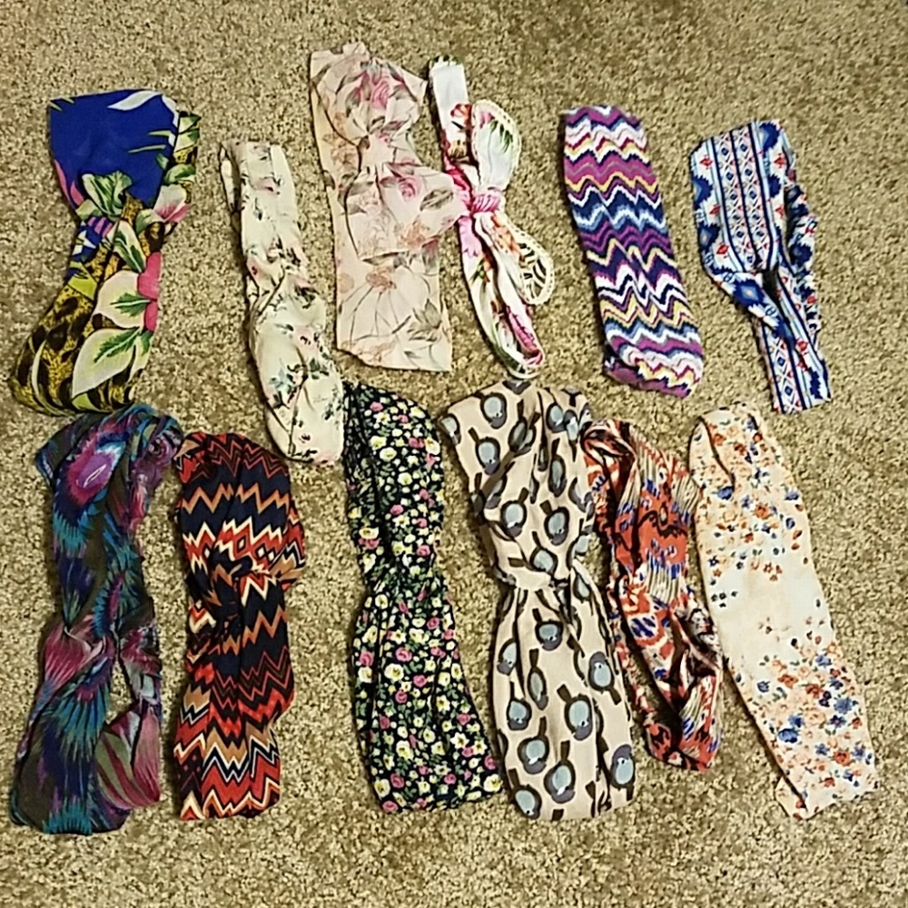 12 head bands mix and match