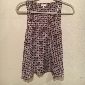 Joie Blue And Red Patterned Tank