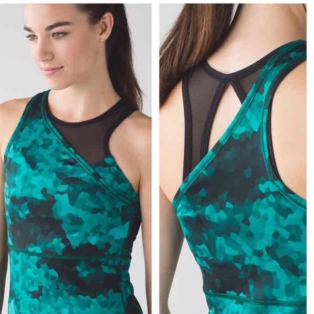 Lululemon one shoulder blouse and Bra