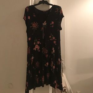 Express size large floral black dress