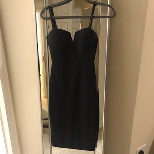 BLACK BODYCON COCKTAIL DRESS