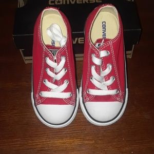 Red and White Converse