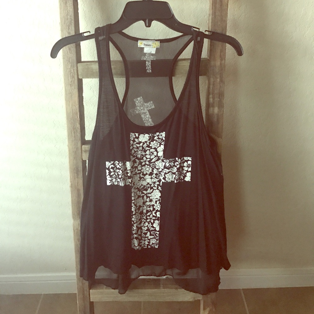 Black Cross Summer Tank Top