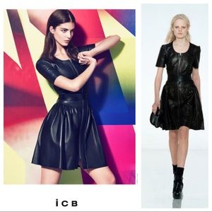SOLD Prabal Gurung ICB NYC Leather Zipper Dress Sz 2