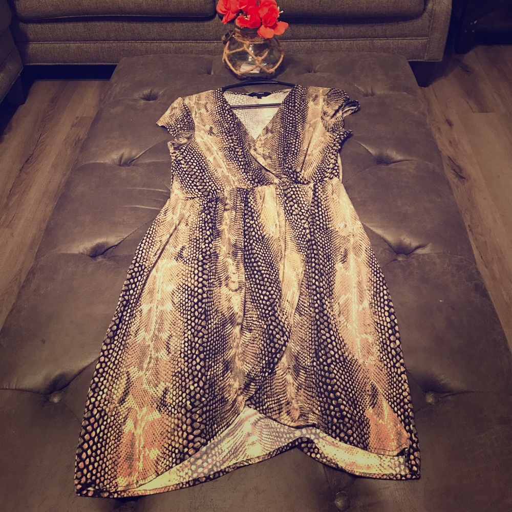 Snake Pattern Dress from Express Size S