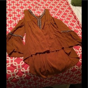 Plus size open shoulder shirt