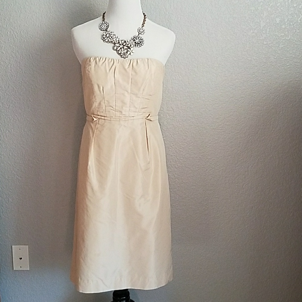 J Crew Gracen strapless Taffeta dress