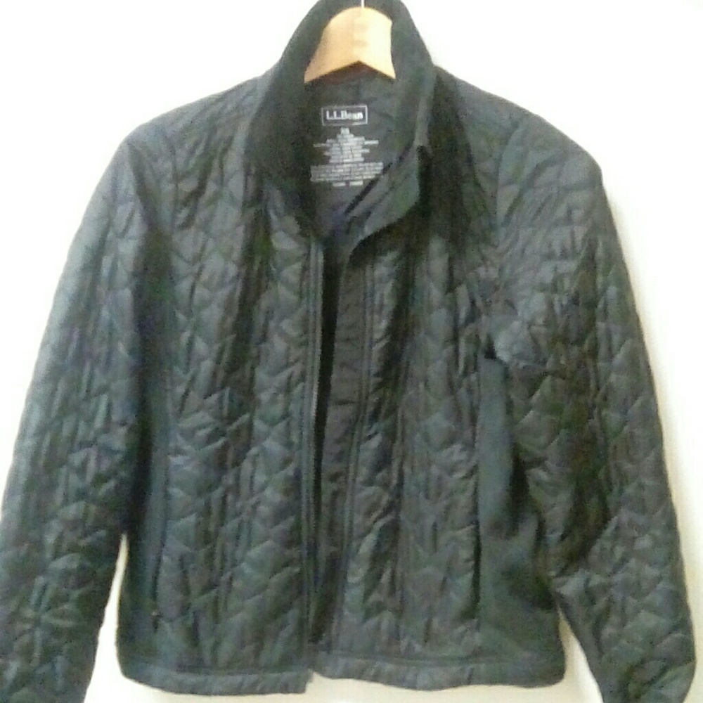 LL bean quilted jacket in black