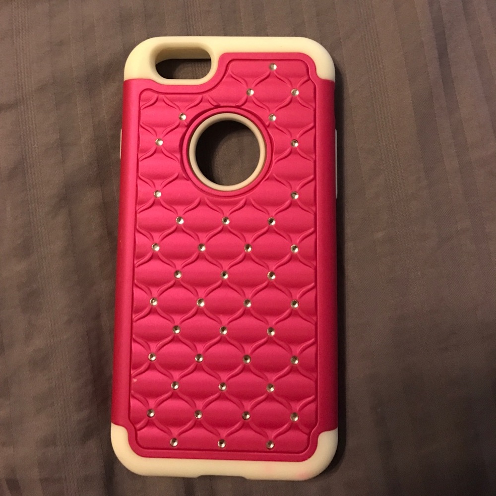 Pink & white bling iPhone 6 Case