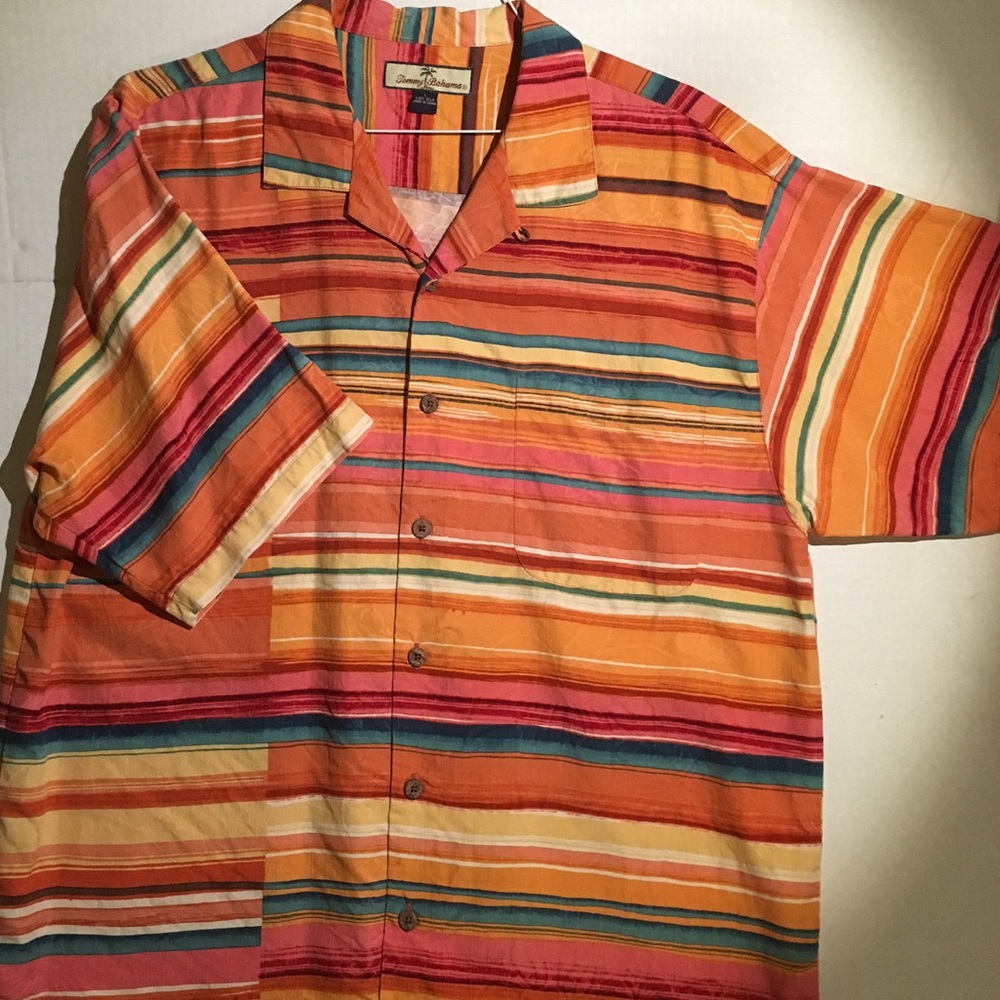 Tommy Bahama shirt VERY FANCY rainbow