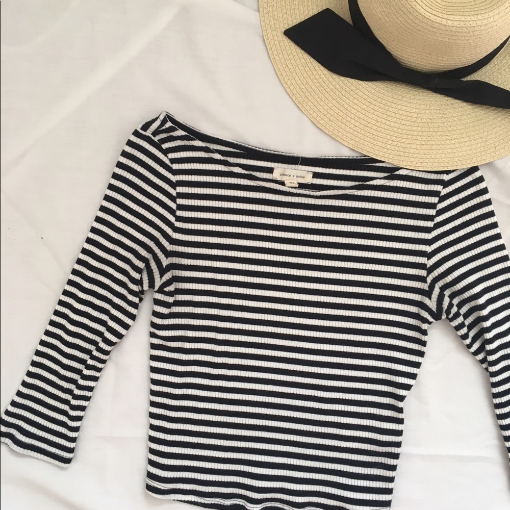 Striped Boatneck Top