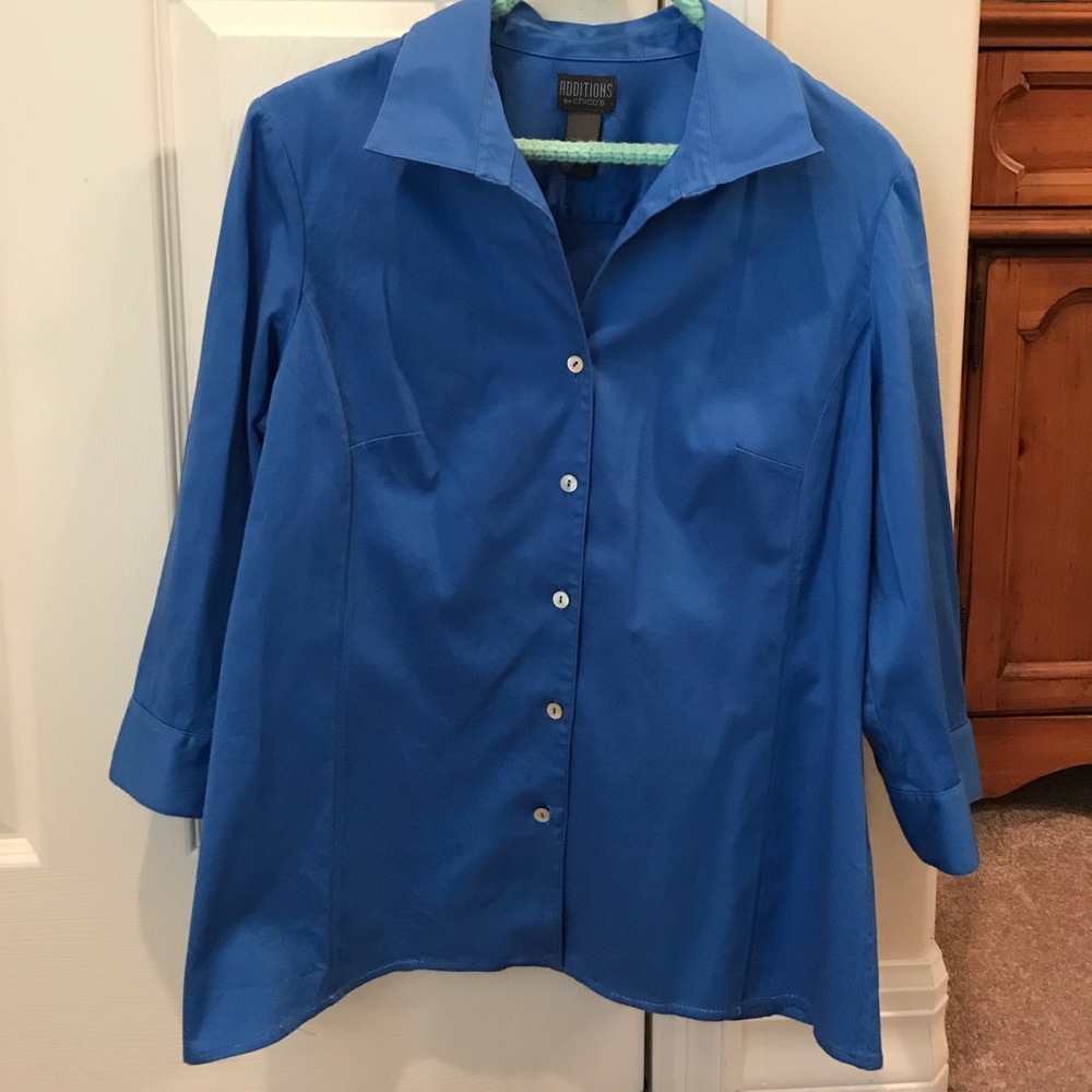 Chico's Blue Button Down Top