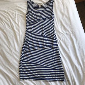 Striped Blue and Cream Dress