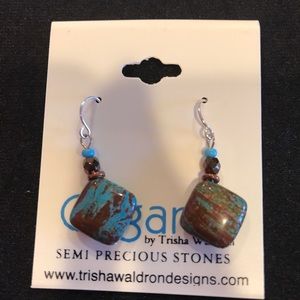 NWT Jasper Semi Precious Stone Earrings
