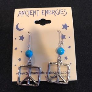 NWT Ancient Energies Peace Sign Earrings
