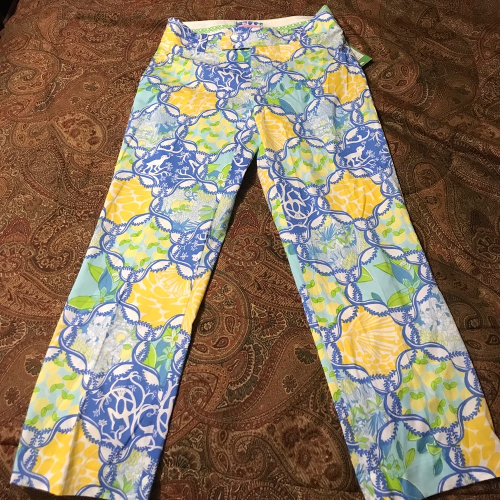 NWT Beautiful Lily Pulitzer capris sz 2