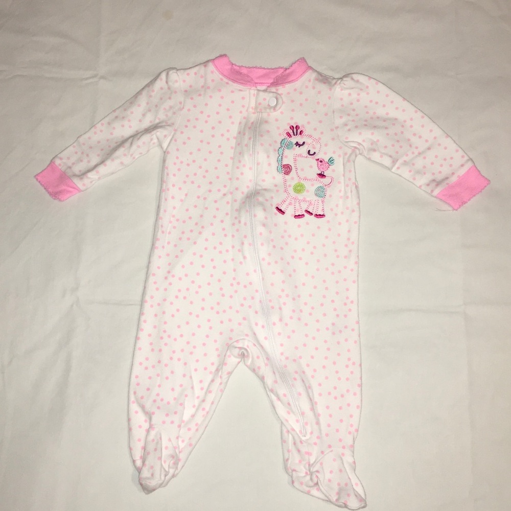 NWOT Zip up foot pajama