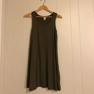 Striped jersey tank dress