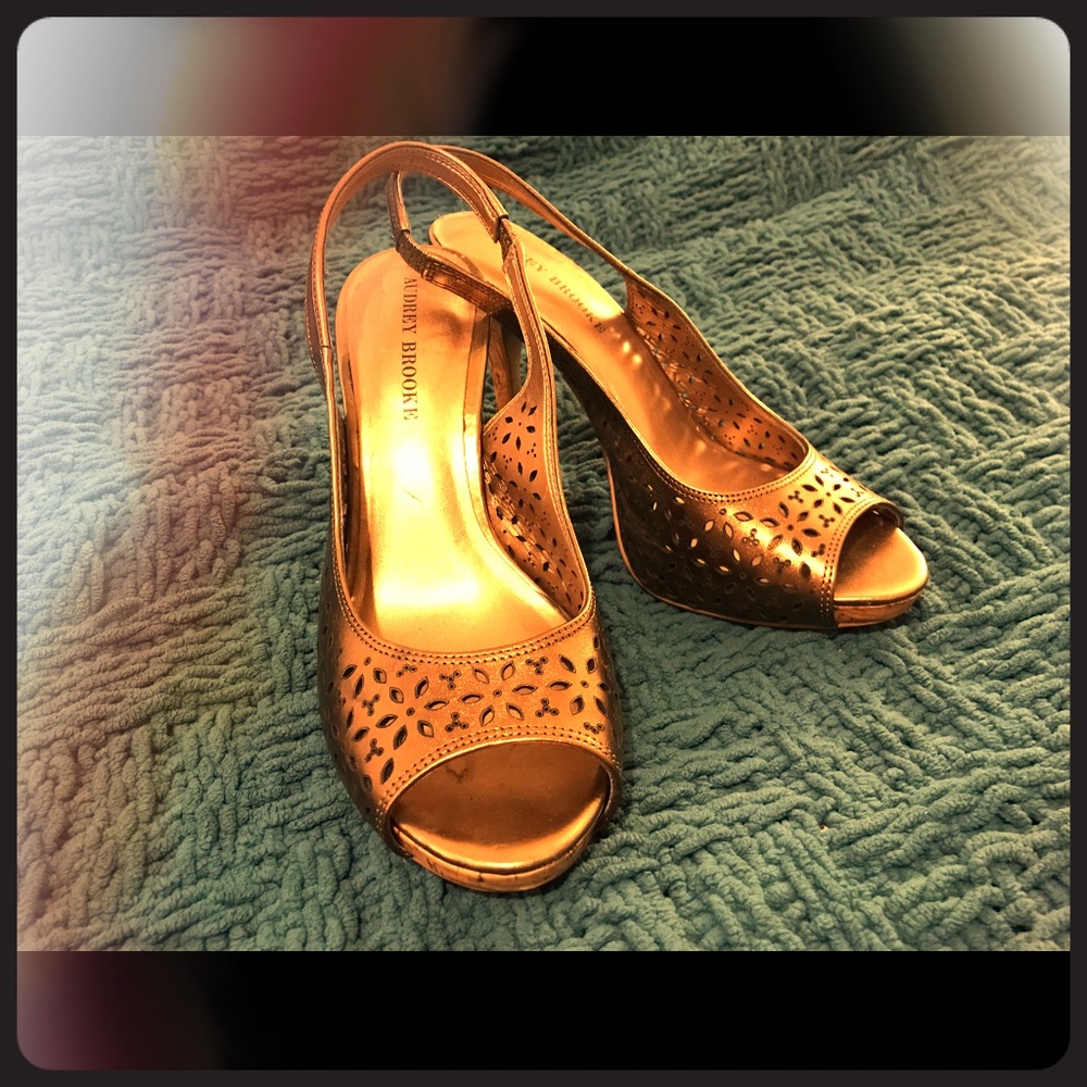 Audrey Brooke Copper Sling Backs