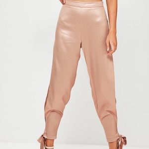 Missguided Pants - High shine split trousers Missguided Pants - High shine split trousers