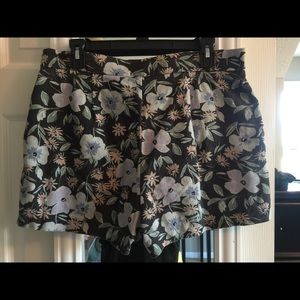 Floral high waisted shorts