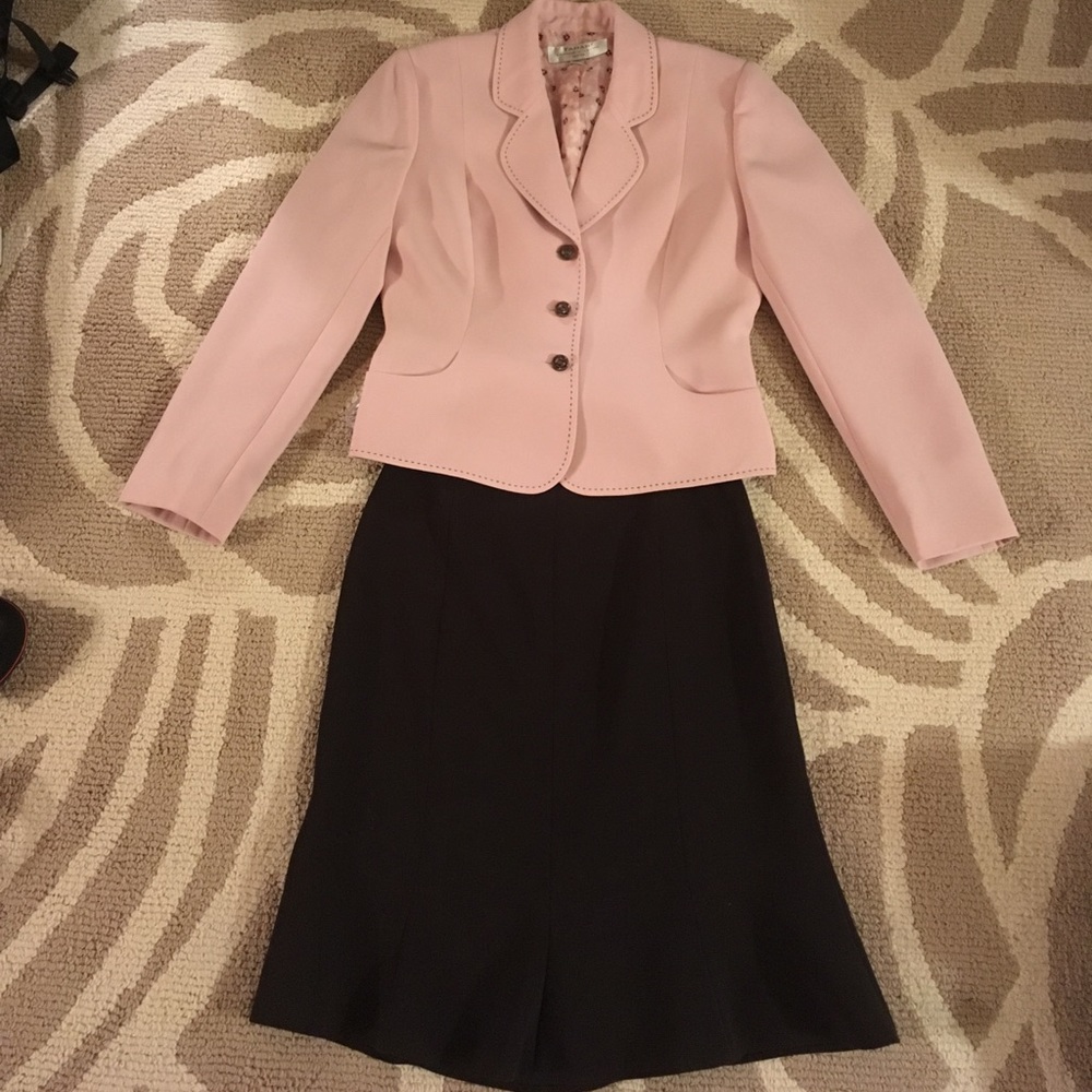 Darling Pink & Dark Brown Business Suit