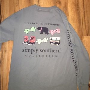 Simply Southern Long Sleeve - Stone washed blue
