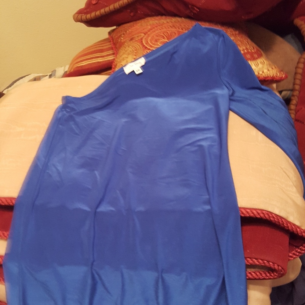 Josh Brody Royal Blue Silky One Shoulder Dress