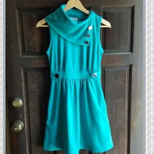 ModCloth Teal A Line Dress with POCKETS