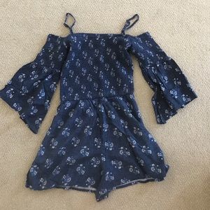 Hollister Off the Shoulder Floral Romper