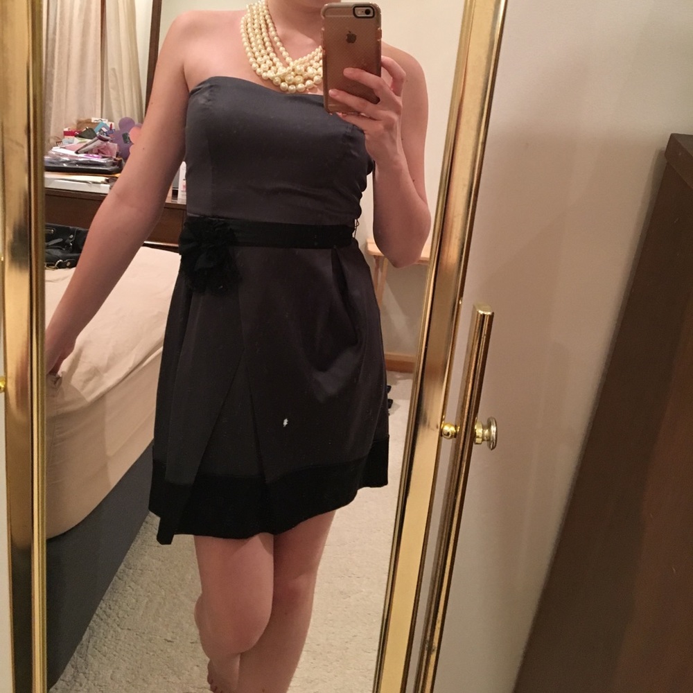 Grey and Black Cocktail Dress